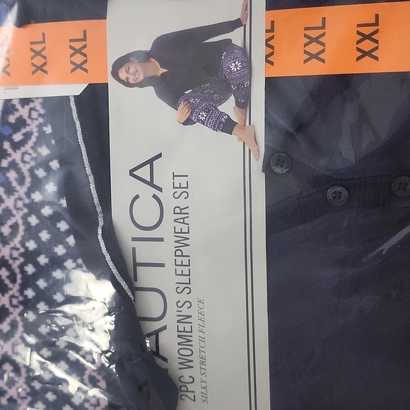 NEW Nautica Womens XXL Silky Stretch Fleece Sleepwear Set - 2 Pcs/ H488 - Picture 2 of 4
